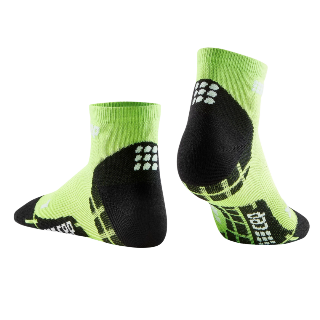 Ultralight Low Cut Compression Socks, Men, Flash Green, Back View