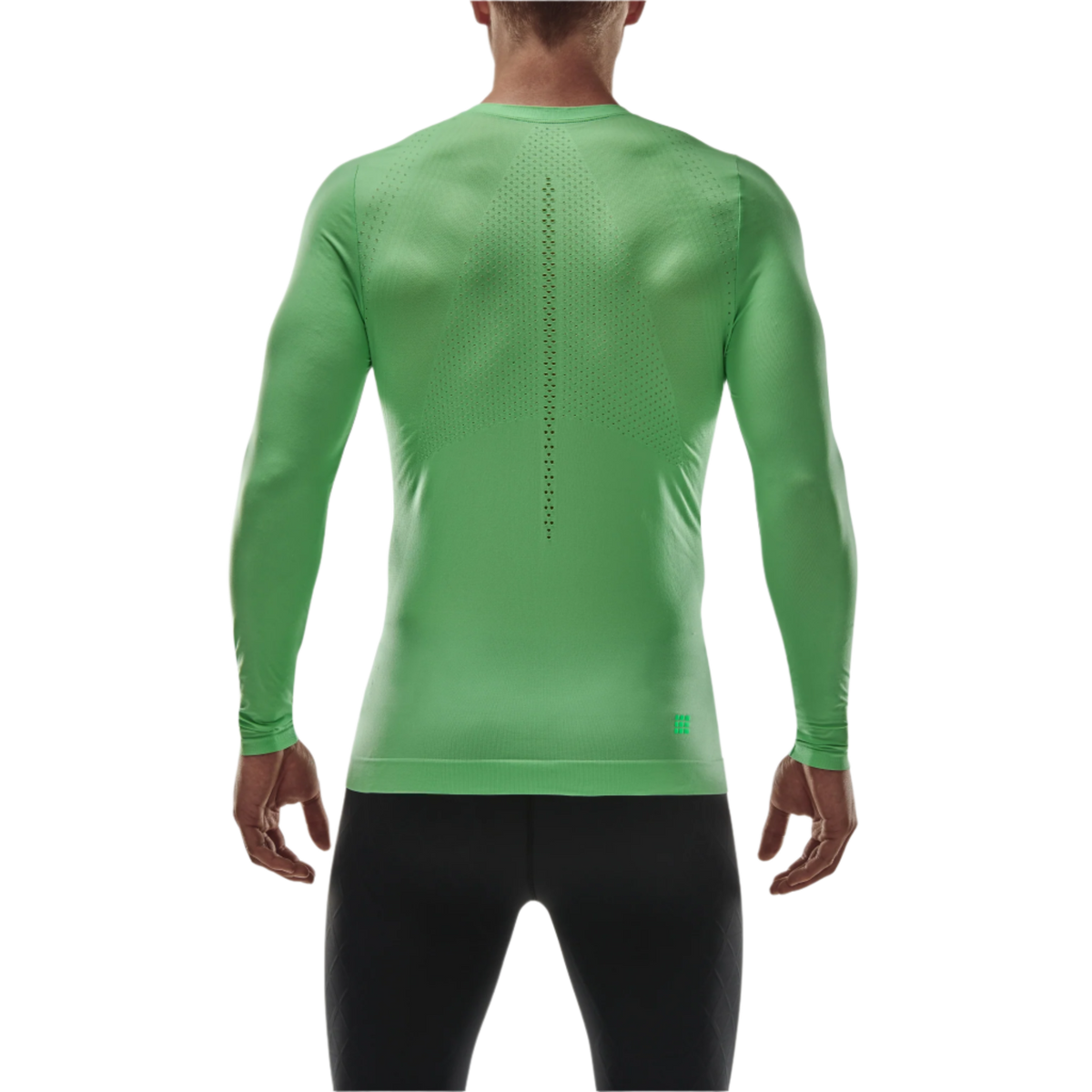 Ultralight Long Sleeve Shirt, Men, Green, Back View Model