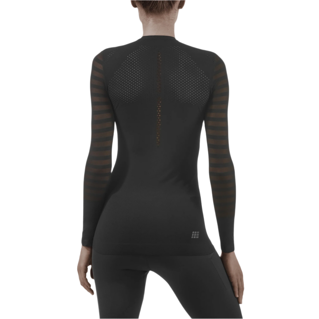 Ultralight Long Sleeve Shirt, Women, Black, Back View Model