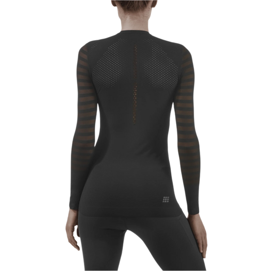 Ultralight Long Sleeve Shirt, Women, Black, Back View Model