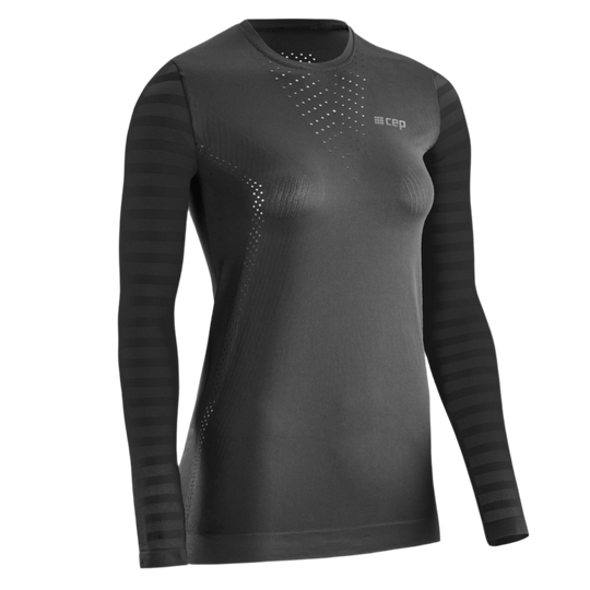 Ultralight Long Sleeve Shirt, Women, Black, Front View