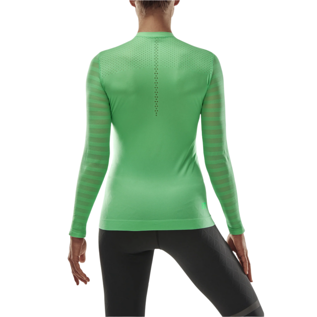 Ultralight Long Sleeve Shirt, Women, Green, Back View Model