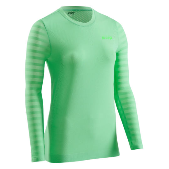 Ultralight Long Sleeve Shirt, Women, Green, Front View