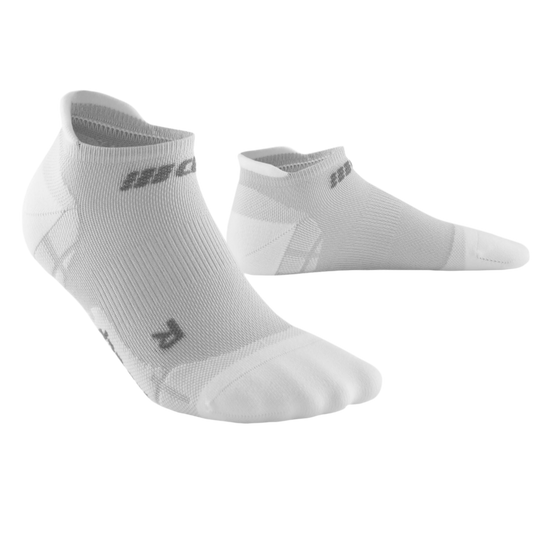 Ultralight No Show Compression Socks, Men, Carbon/White, Front View