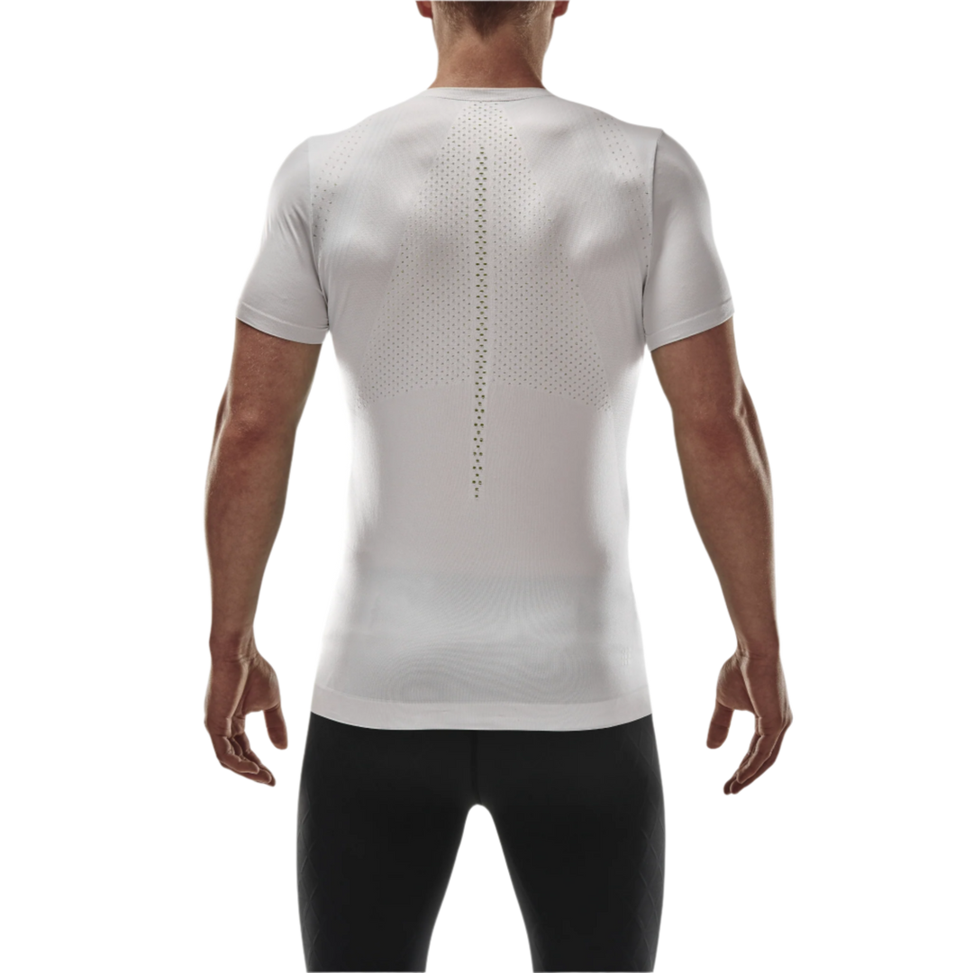 Ultralight Short Sleeve Shirt, Men, White, Back View Model