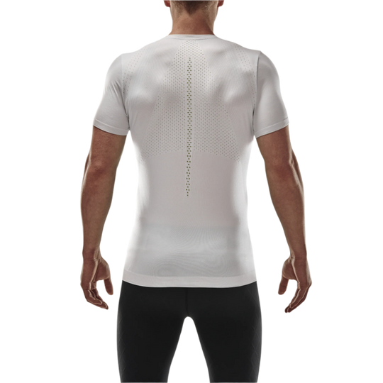 Ultralight Short Sleeve Shirt, Men, White, Back View Model