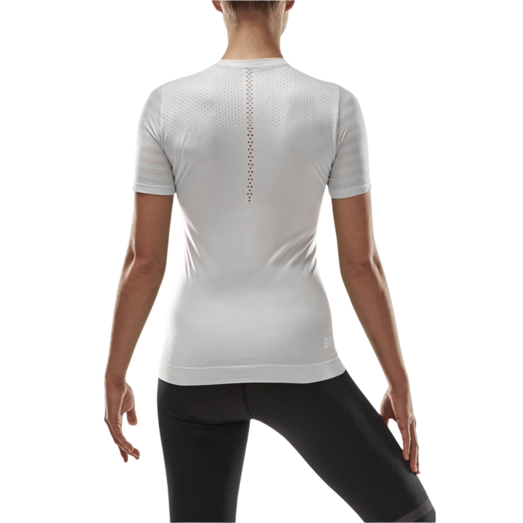 Ultralight Short Sleeve Shirt, Women, White, Back View Model