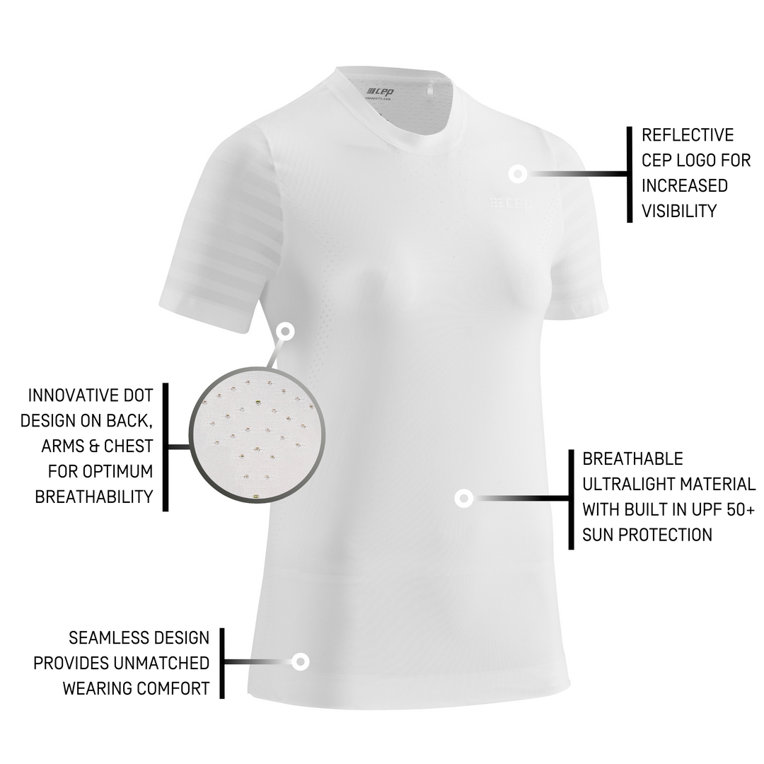 Ultralight Short Sleeve Shirt, Women, White, Detail