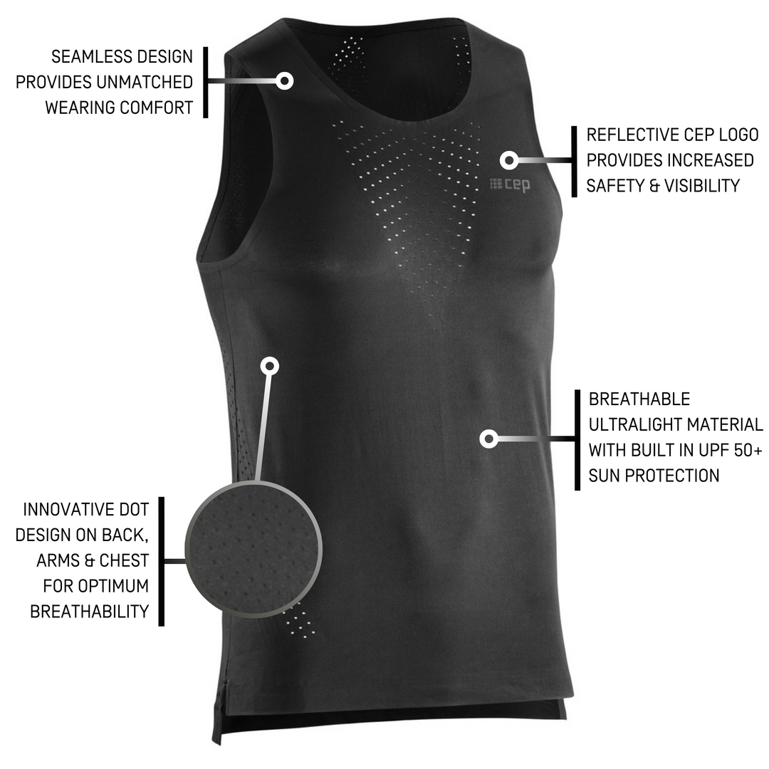 Ultralight Tank Top, Men, Black, Details