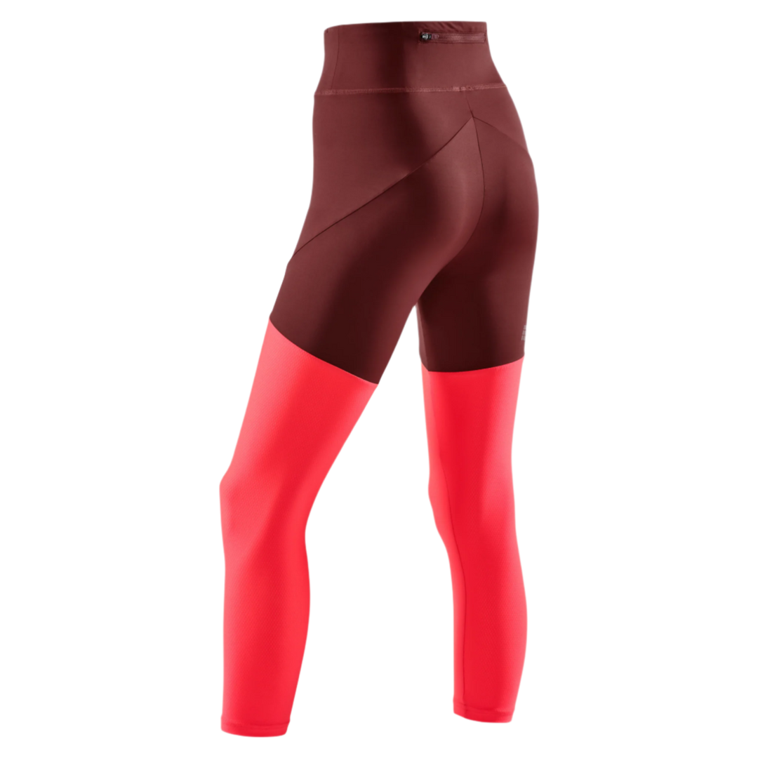 Ultralight Tights 7/8, Women, Dark Red/Pink, Back View